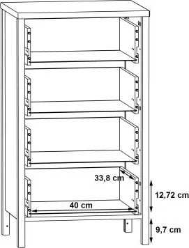 Wąska komoda z 4 szufladami loft Kirikus 214