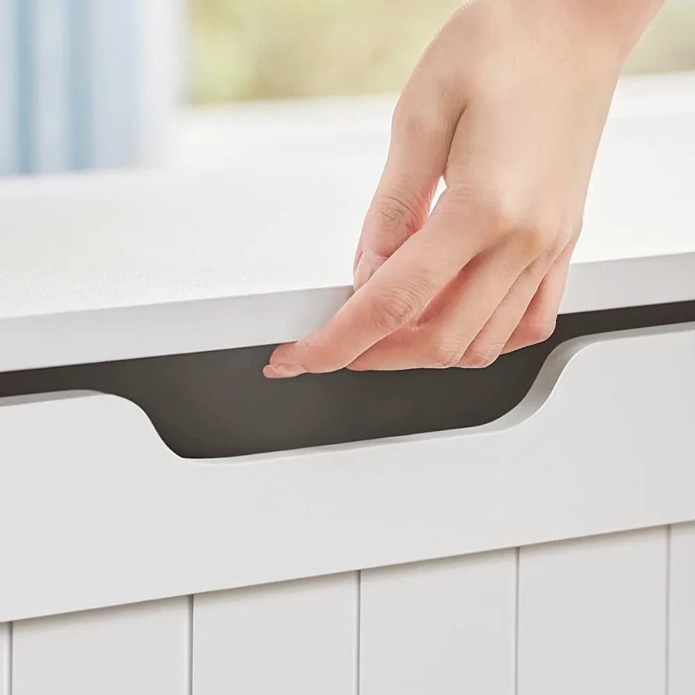 Skrzynia z miejscem do przechowywania GRETA, 76x48x40 cm, biała Vasagle