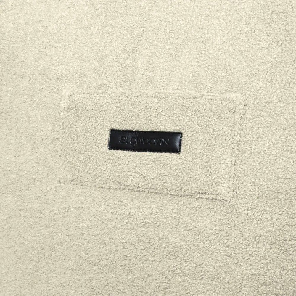 Jasnoszary worek do siedzenia z materiału bouclé Sofa Snug – SLOWDOWN