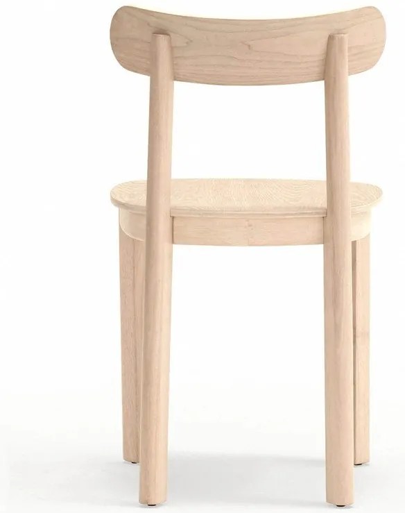 Krzesło w dekorze jesionu w naturalnym kolorze Nara – Teulat