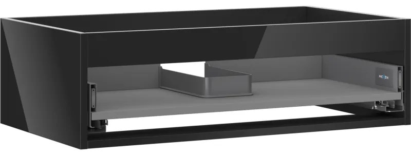 Mexen Box-A korpus szafki podumywalkowej 80 cm, 1 szuflada, czarny połysk - 91AX0-0800-235-1-70