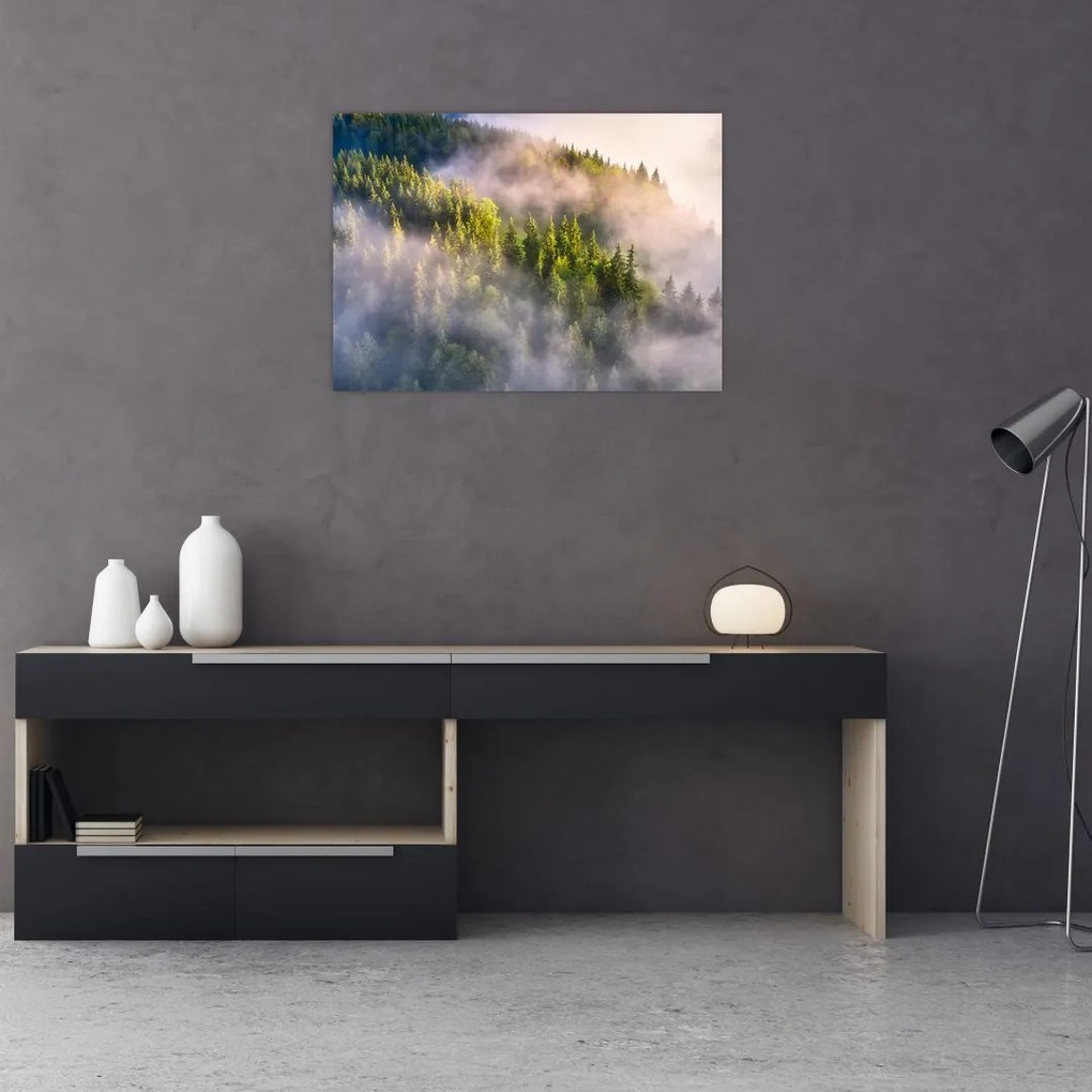 Obraz na szkle górskiego krajobrazu (70x50 cm)