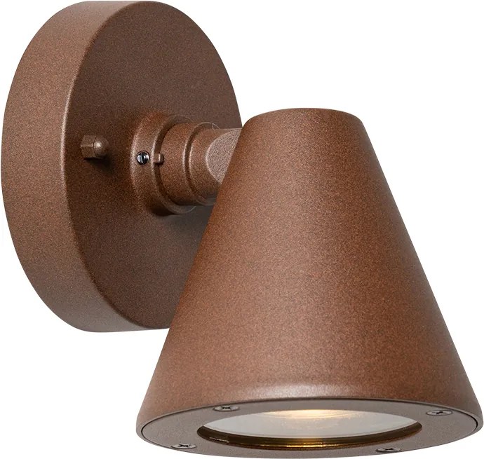 Nowoczesna lampa ścienna zewnętrzna brązowa rdza IP44 regulowana - Ciara
