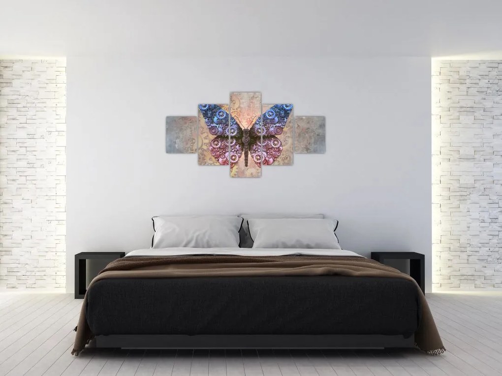 Obraz - Steampunk motyl (125x70 cm)