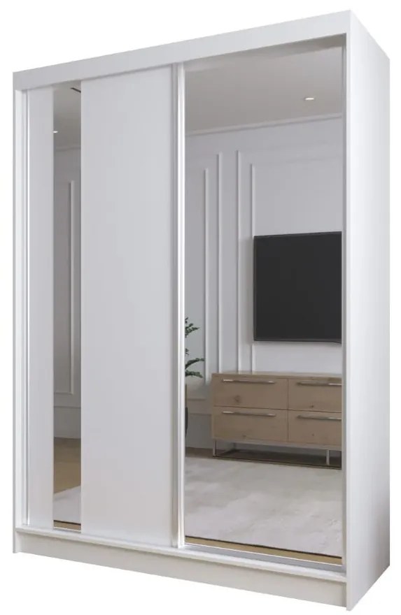 Szafa przesuwna - Greco 150 cm, biały mat