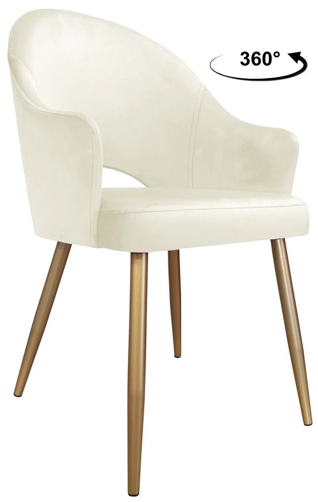 Krzesło obrotowe Velvet podstawa złota MG50