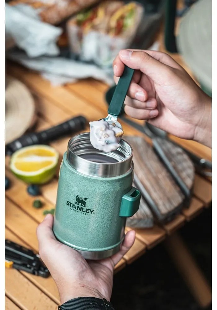 Zielony termos na jedzenie ze stali nierdzewnej 400 ml Legendary Classic Hammer Tone Green – Stanley