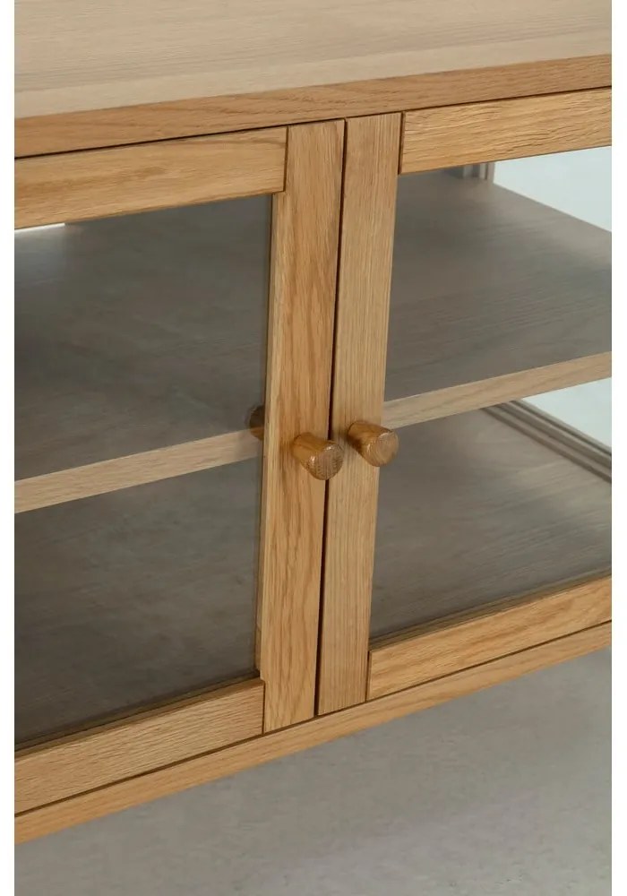 Szafka pod TV w dekorze dębu w naturalnym kolorze 160x50x40 cm Ceci – MOME