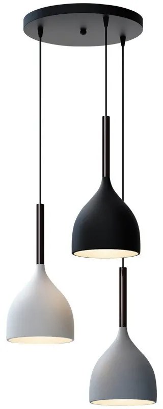Lampa sufitowa metalowa klosz wisząca AT21-3SZ-MIX