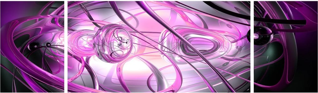 Obraz pięknej fioletowej abstrakcji (170x50 cm)