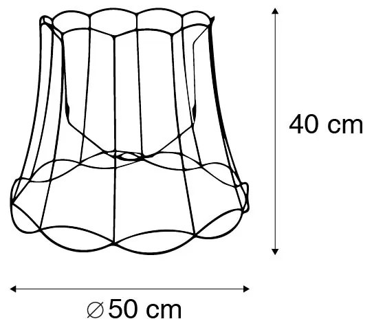 Metalowy klosz czarny 50/40 - Granny Frame