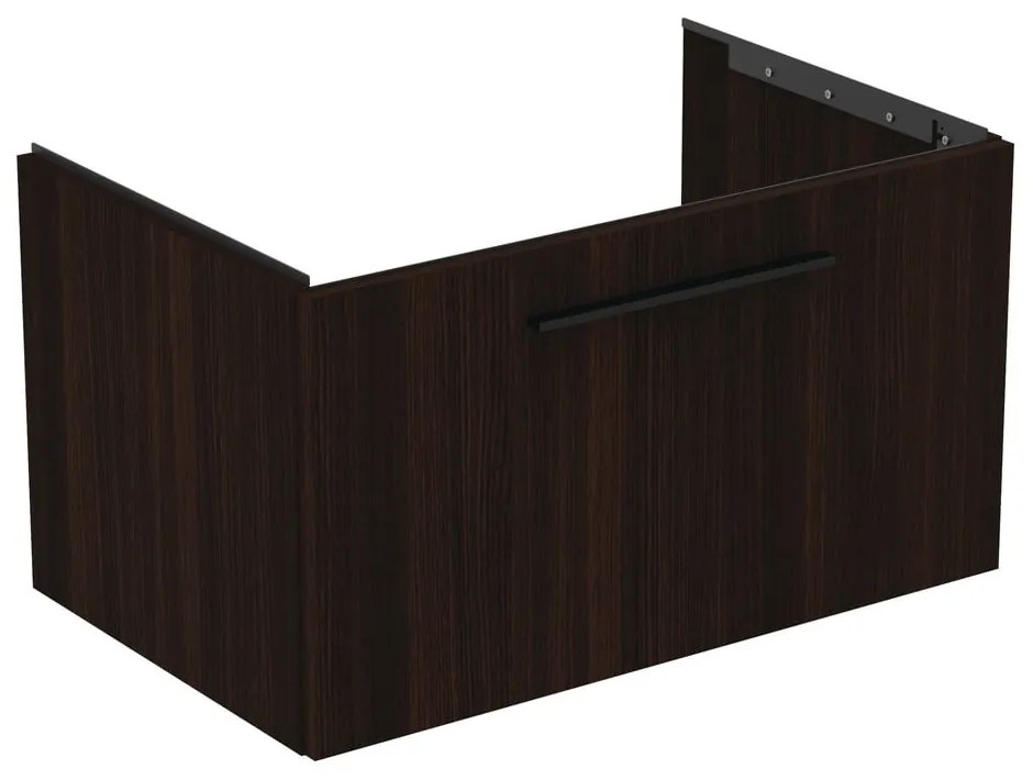 Ciemnobrązowa wisząca szafka pod umywalkę w dekorze dębu 80x44 cm i.Life B – Ideal Standard
