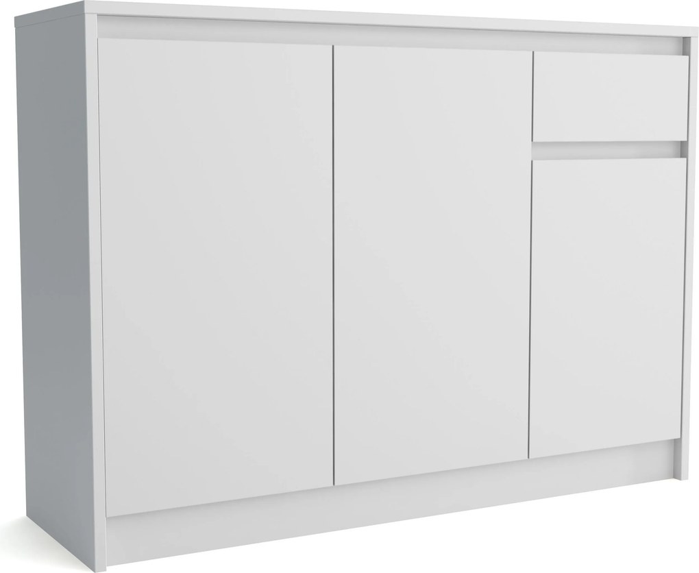 Komoda ASTORRE - Biały / 113 cm / 1 szuflada