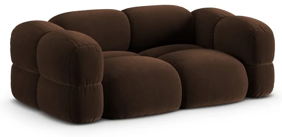 Ciemnobrązowa aksamitna sofa 210 cm Loretto – Cosmopolitan Design
