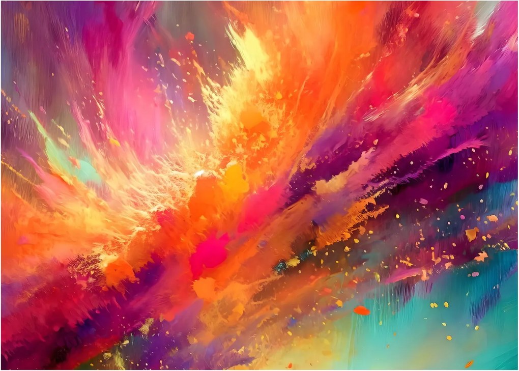 Obraz na szkle - Dynamiczna abstrakcja (70x50 cm)