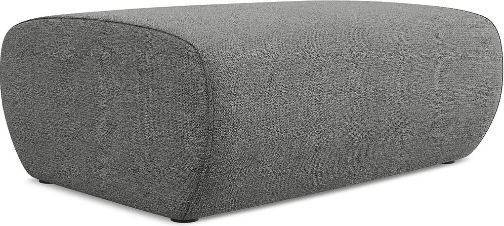 Pufa - z tkaniny szenilowej - słoniowy - NANEA