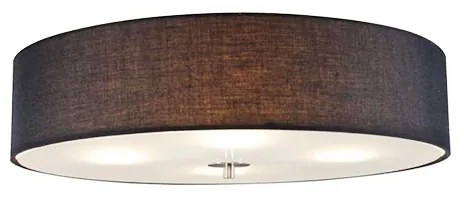 Rustykalna lampa sufitowa czarna 50 cm - Drum Nowoczesny Oswietlenie wewnetrzne