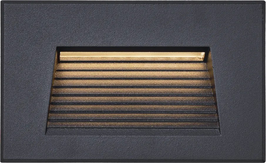 Nowoczesna Lampa Ścienna Wpuszczana Czarna 11.5cm z LED IP65 - Trem