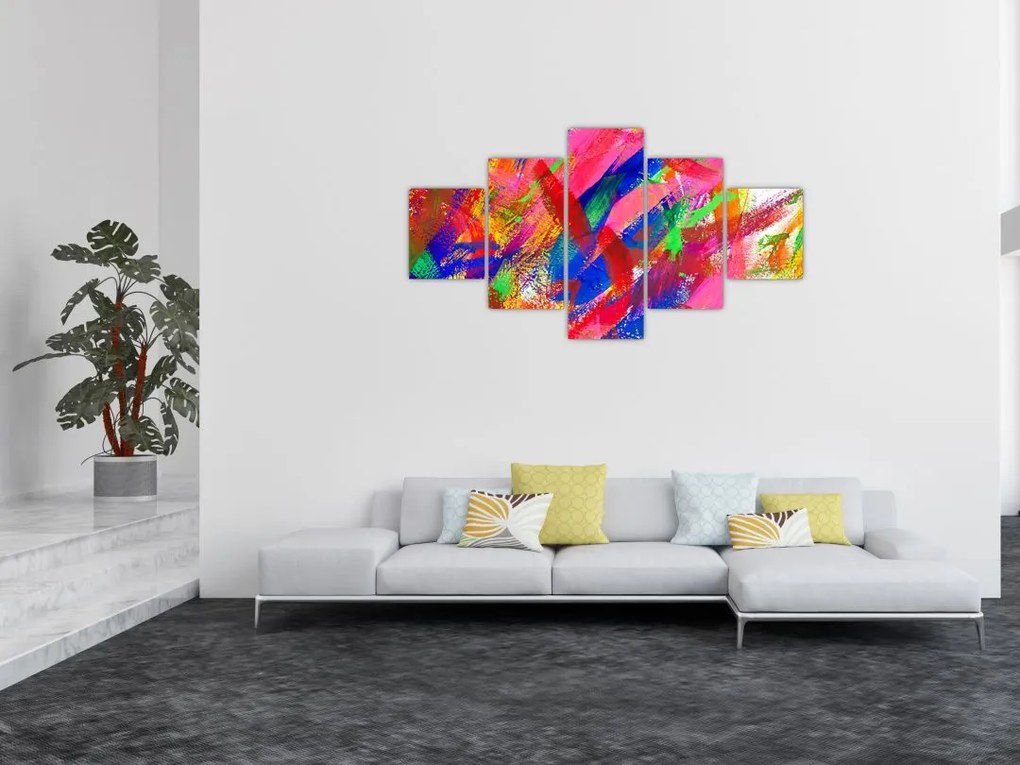 Obraz - Kolorowa abstrakcja (125x70 cm)