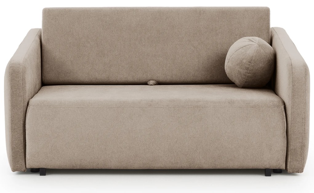 Sofa Zeldia 155 z funkcją spania - brązowy szenil hydrofobowy Spring 1110