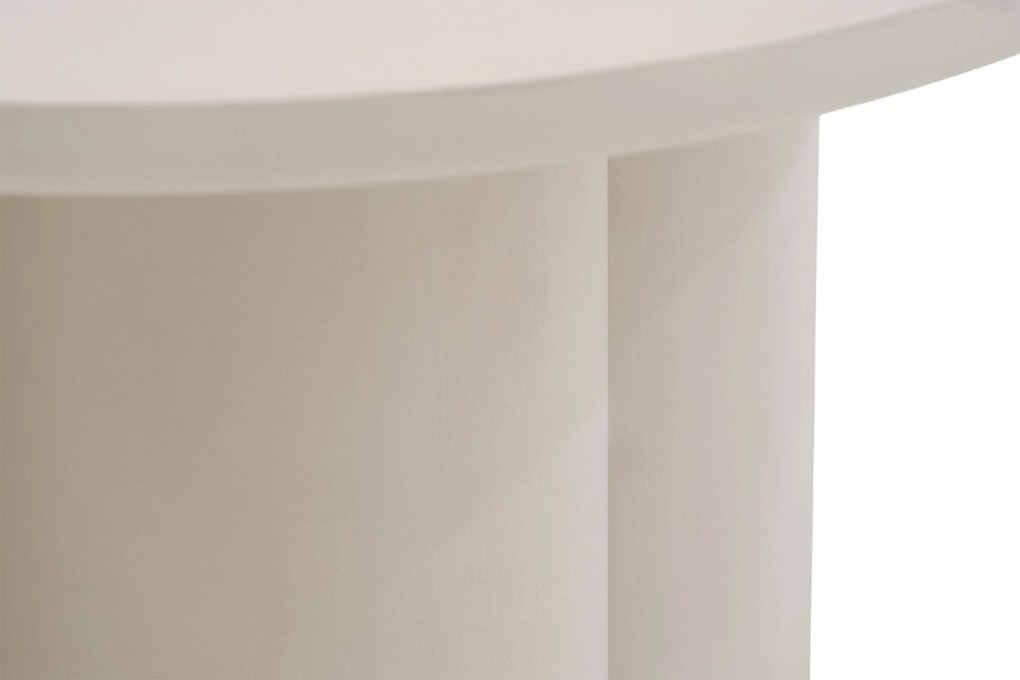 Stolik kawowy okrągły Cylindus 80 cm - beżowy
