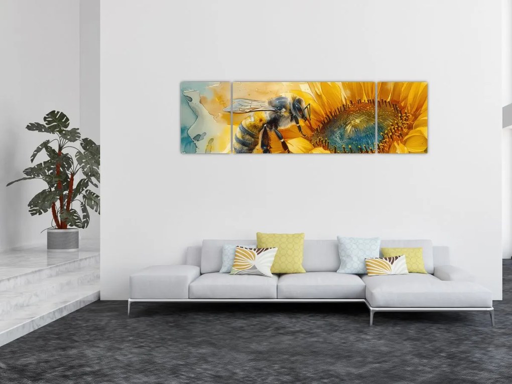 Obraz - Pszczoła, akwarela (170x50 cm)