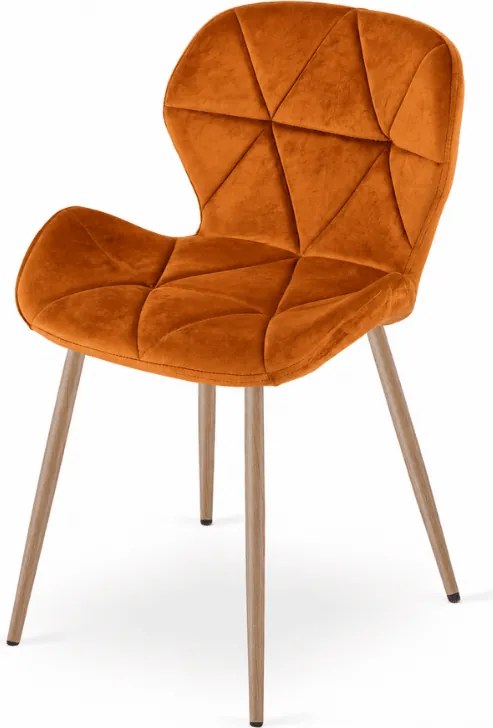 Krzesło jadalniane MANGO VELVET, terakota