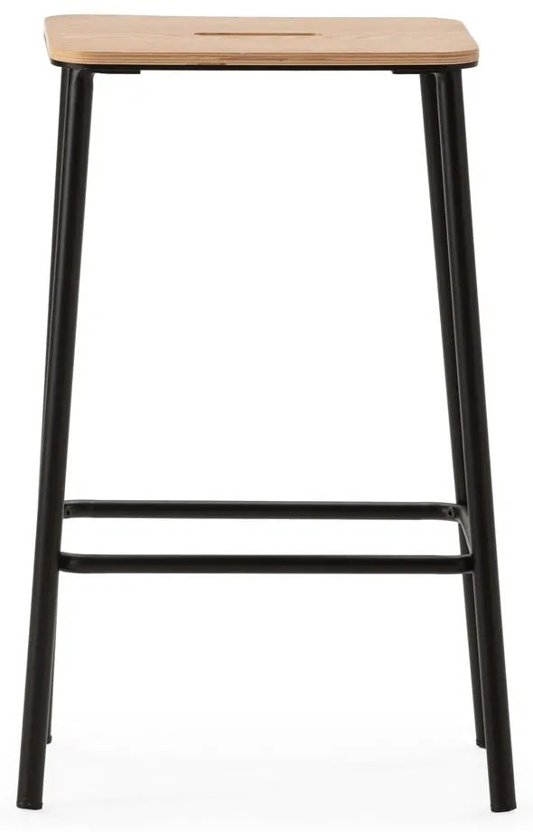 Czarne hokery zestaw 2 szt. (wysokość siedziska 65 cm) Abba – Marckeric