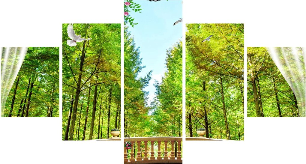 Obraz - Widok na las (125x70 cm)