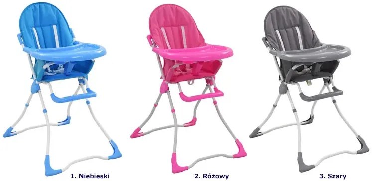 Szare składane krzesełko do karmienia P0-K00