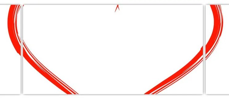 Obraz serca (170x50 cm)