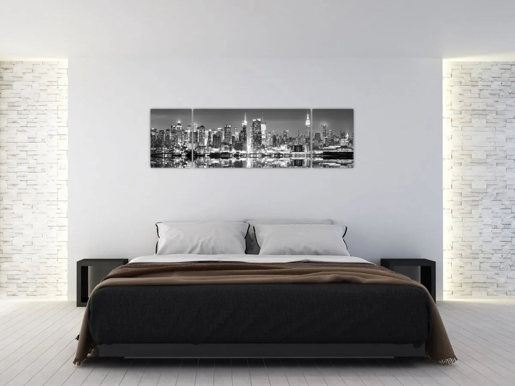 Obraz - Nowy Jork, czarno-biały (170x50 cm)