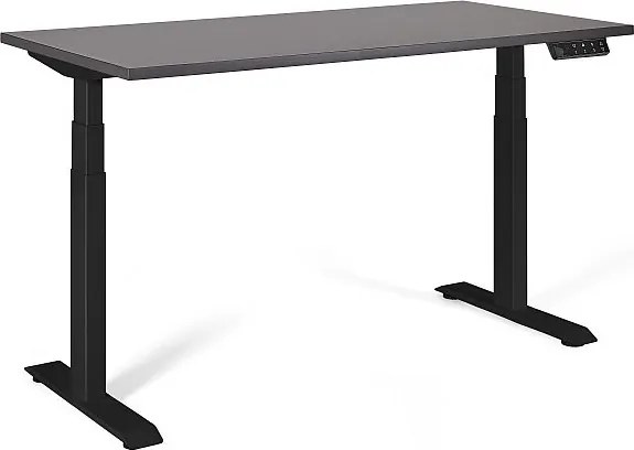 Elektryczne biurko komputerowe Active I 140x70 cm, stelaż czarny / blat antracyt
