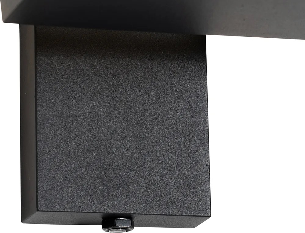 Lampa ścienna zewnętrzna czarna w tym LED i czujnik zmierzchu - Ferdinand