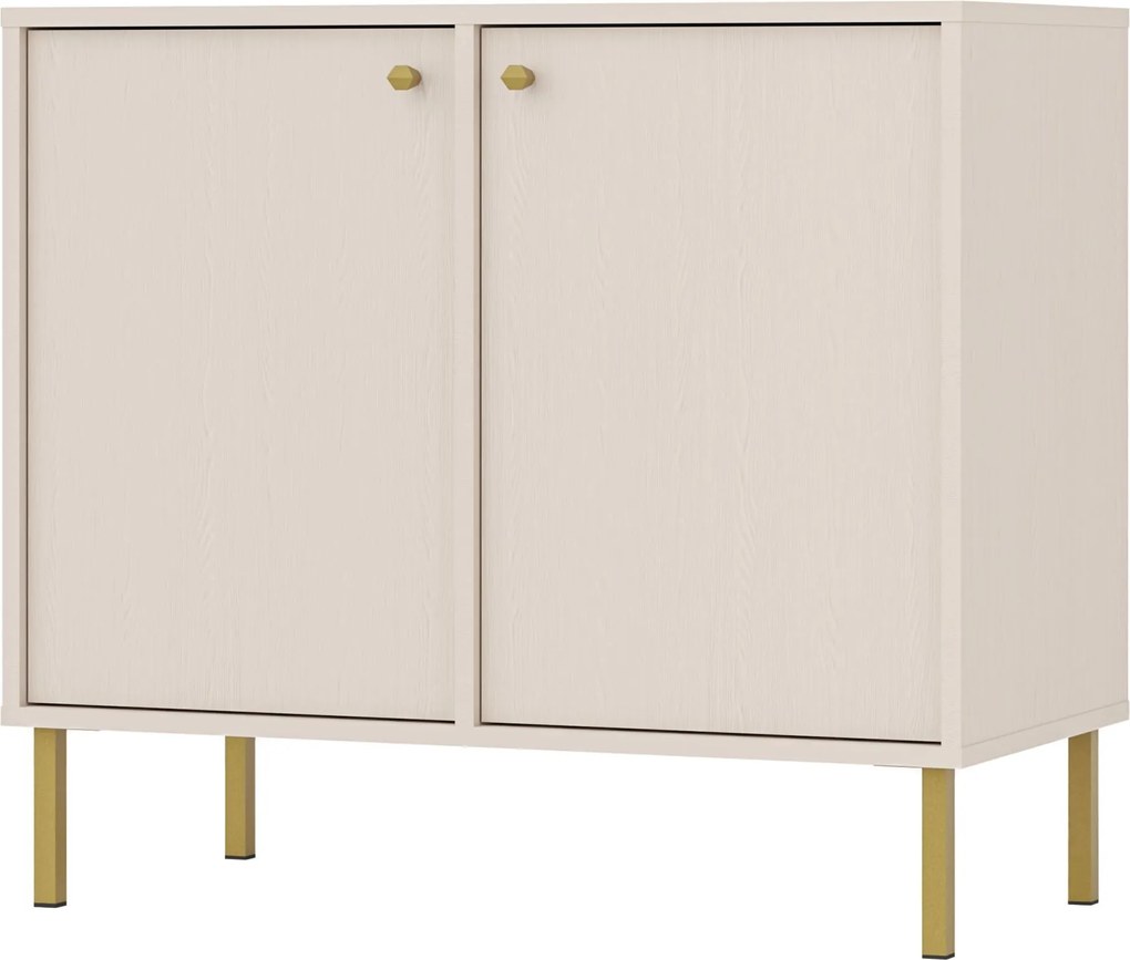 Komoda TORINO - Beżowy / Wysokość 74 cm / 84 cm / Bez szuflad