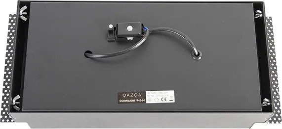 Zestaw 6 reflektorów wpuszczanych czarnych AR111 obrotowych i odchylanych bezramkowych 2-punktowych - Oneon