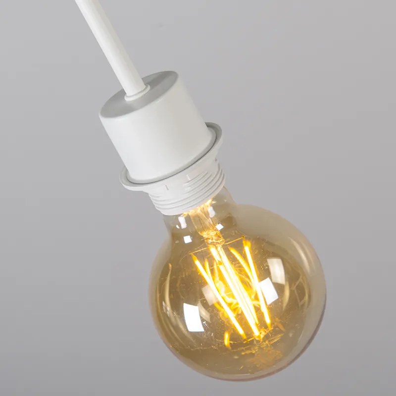 Nowoczesna lampa wisząca biała z abażurem 45 cm taupe - Combi 1 Nowoczesny Oswietlenie wewnetrzne