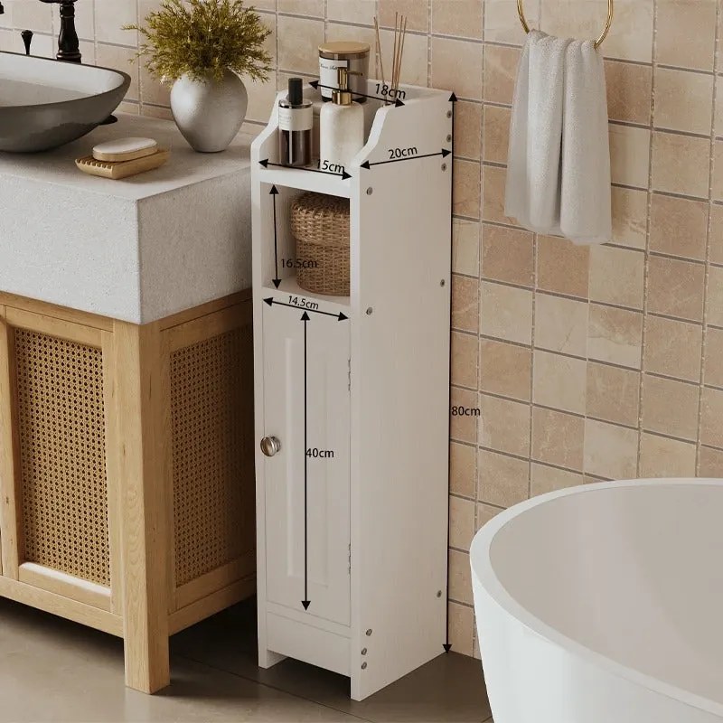 Szafka łazienkowa słupek drzwi biała wysoka półki nowoczesna loft 80 cm