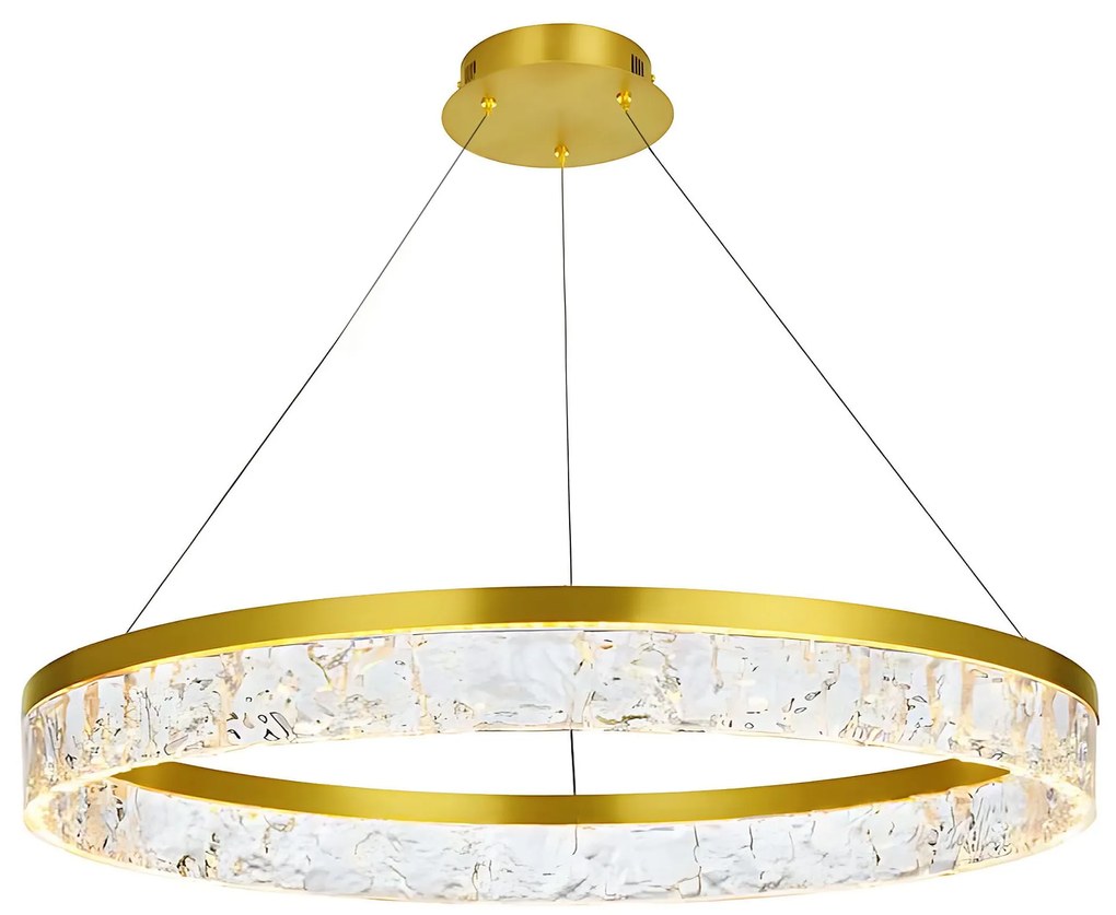 Lampa wisząca LHJ047-CP 80 cm ZŁOTA
