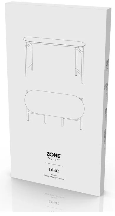 Jasnoszara metalowa ławka ogrodowa Disc – Zone