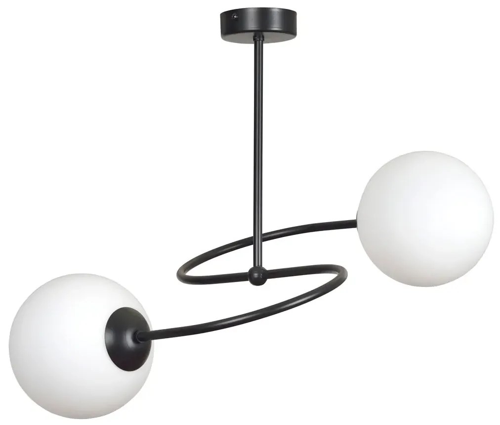 Czarna podwójna lampa sufitowa - 3X D099 W3-A41