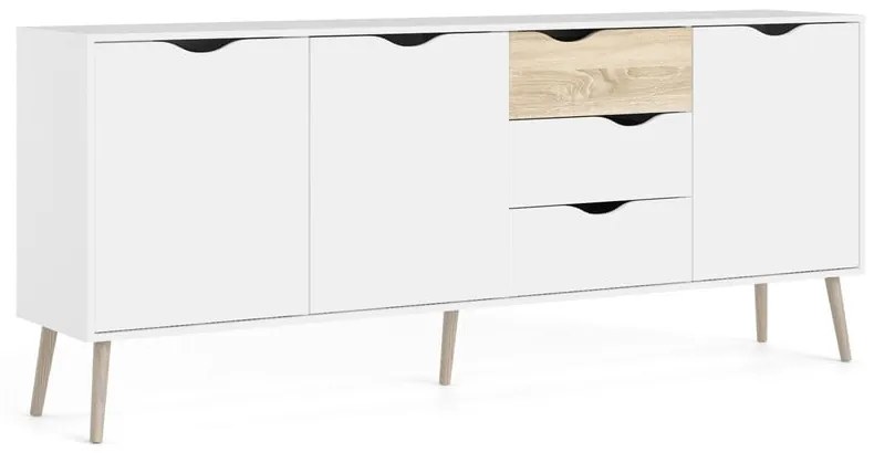 Biała komoda 196x82x39 cm Oslo – Tvilum