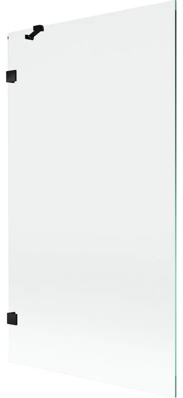 Mexen Lunar parawan nawannowy 1-skrzydłowy 100 x 150 cm, transparent, czarny - 897-100-000-70-00