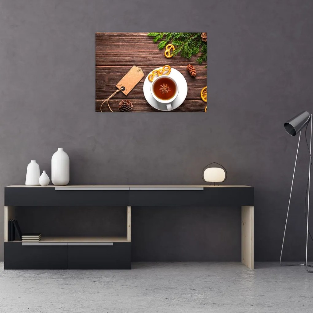 Obraz - kubek z dekoracjami (70x50 cm)