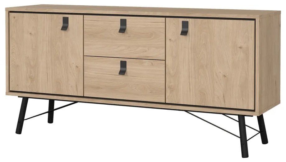 Komoda w dekorze dębu w naturalnym kolorze 150x72x40 cm Ry – Tvilum