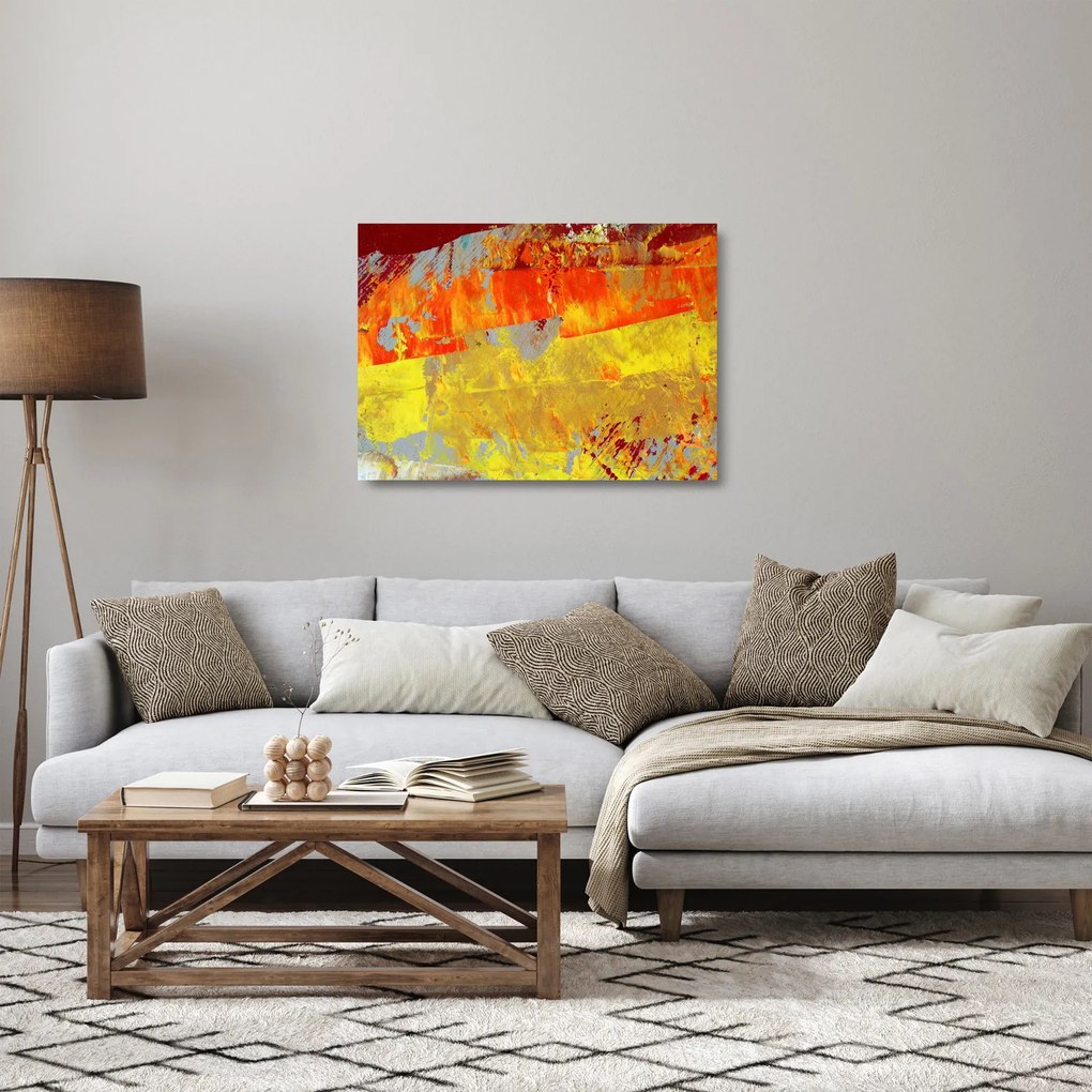Obraz na szkle abstrakcji - malarstwo (70x50 cm)