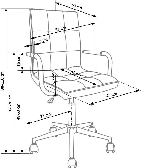 Obrotowe krzesło z podłokietnikami Gonzo 2