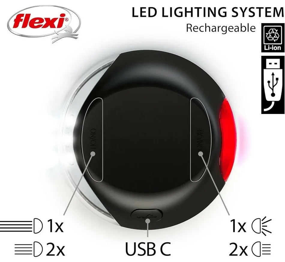 Latarka Flexi LED Lighting System czarna, 7 x 2 cm