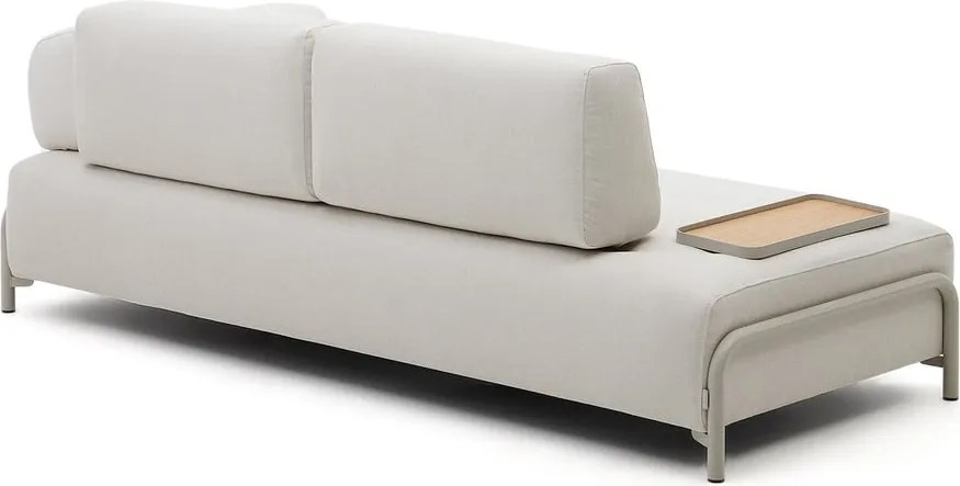 Beżowa sofa modułowa z tkaniny szenilowej 232 cm Compo – Kave Home