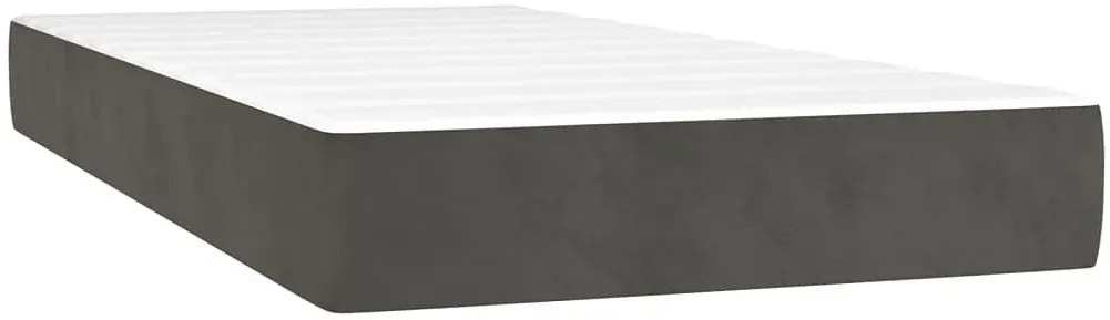 Ciemnoszare kontynentalne łóżko 90x200 - Lisila 4X